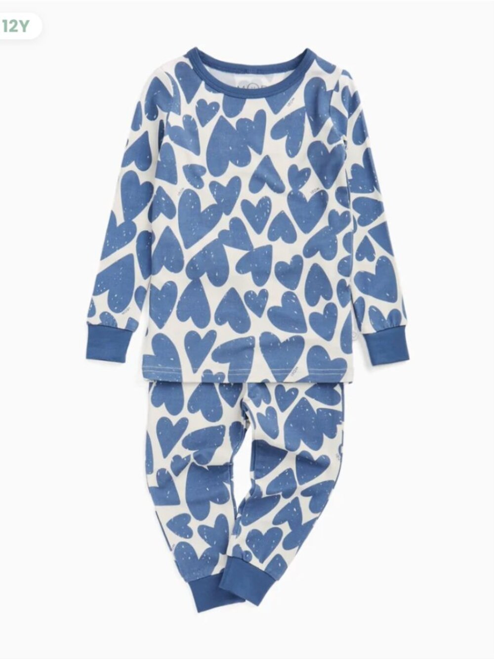 Like New - Mori Blue Hearts Pajama Set - 3-4 y